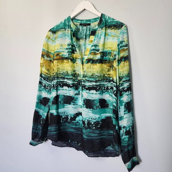 LAFAYETTE 148 ~ Silk Watercolour Blouse - Picture 1 of 9